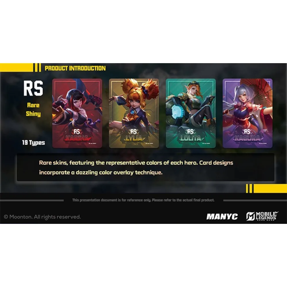 Фото Коллекция MLBB: Карточная игра на английском языке с персонажами, персонализированная, портативная, практичная, креативная, подарок для мальчиков и девочек. №5