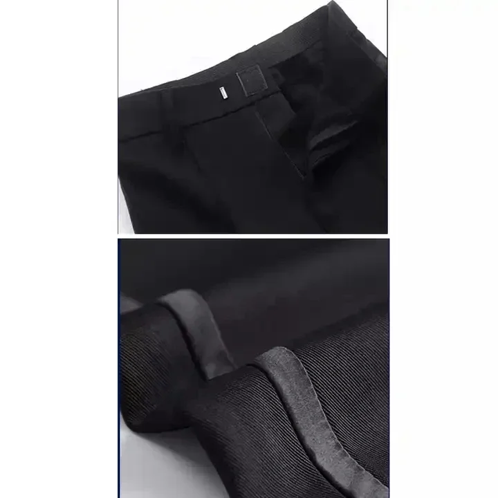 Брюки мужские атласные для латиноамериканских танцев профессиональные черные