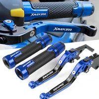 xmax200 motorcycle for yamaha x max 200 foldable brake clutch levers handlebar handle grips ends allyears 2019 2020 2021 2022