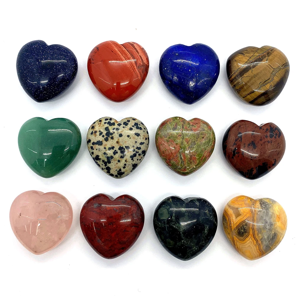 

Natural Stone Agate Heart Shape Beads 30x30mm Non-porous for DIY Jewelry Making Ornament Accessory Reiki Healing Decoration Gift