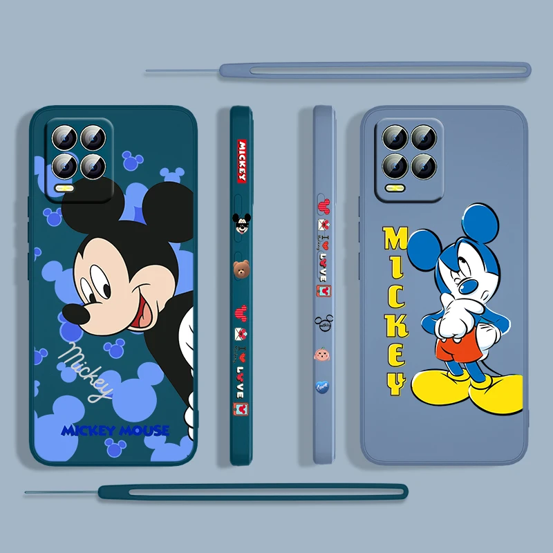 

Anime Cartoon Disney Mickey Phone Case For OPPO Realme 50A 50i Find X3 X2 Lite GT Neo2T Master Pro C2 C21 5G XT Liquid Left Rope