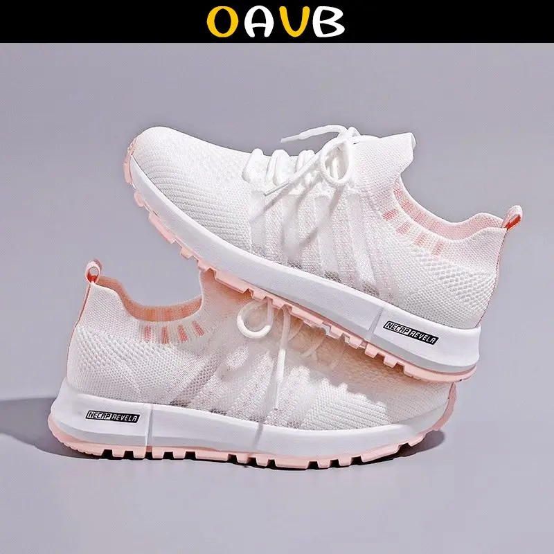 

OAVB Comefortable Female Sneakers Women Trends Mesh Breathable Casual Sneaker Women's Tennis Shoes Sports Woman Sport Running
