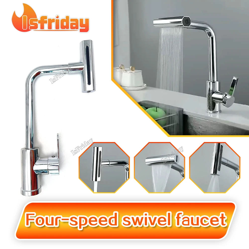 

Многофункциональный выдвижной водопад, Поворотный кухонный кран на раковину, кухонный аксессуар с цифровым дисплеем