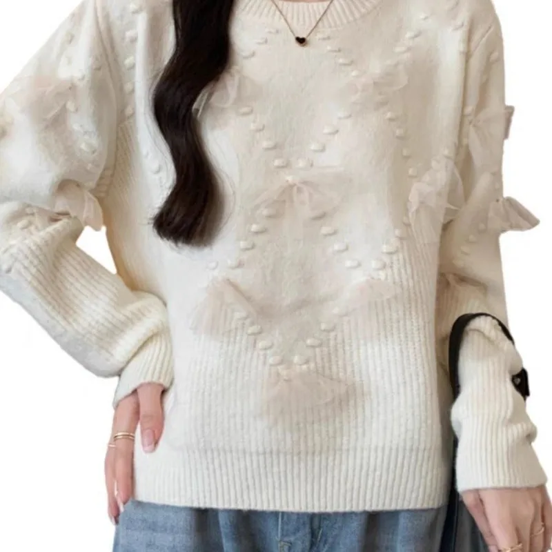 Марлевый дизайн с бабочкой мягкий восковой пуловер свитер для женщин одежда