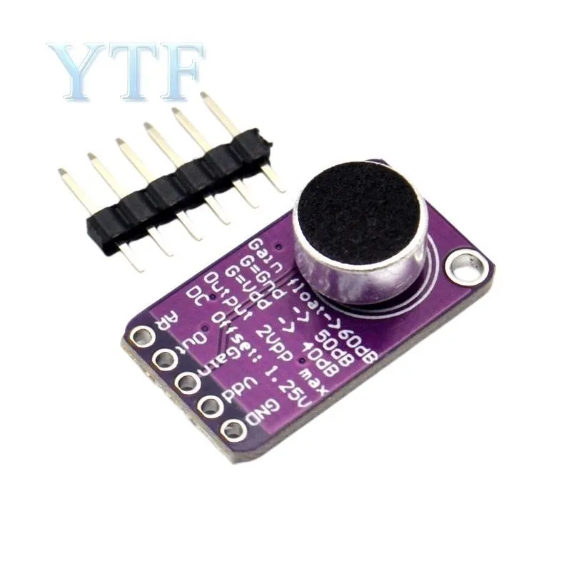 GY-MAX9814 Модуль платы микрофона усилитель с АРУ с автоматическим управлением коэффициентом усиления для программируемого коэффициента атаки и сброса