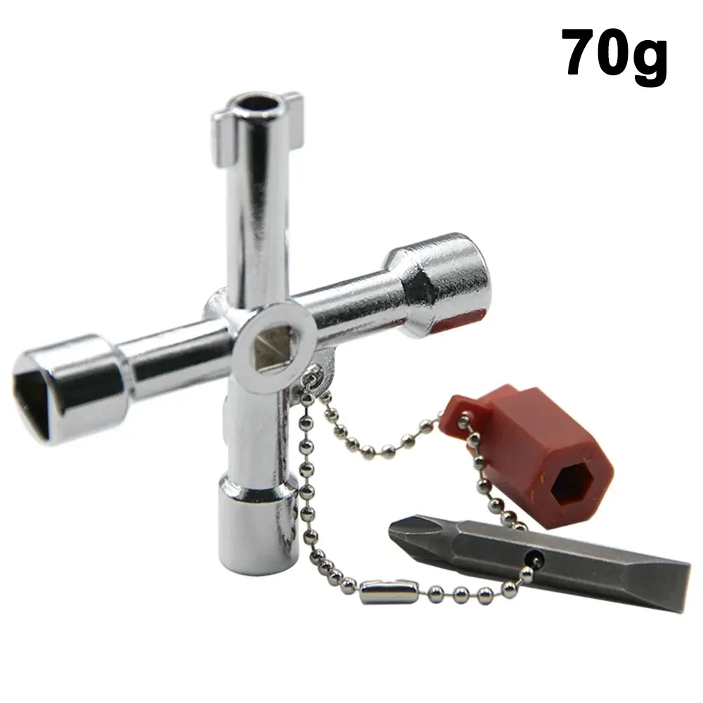 

Многофункциональный ключ-набор 4-в-1 серебристый