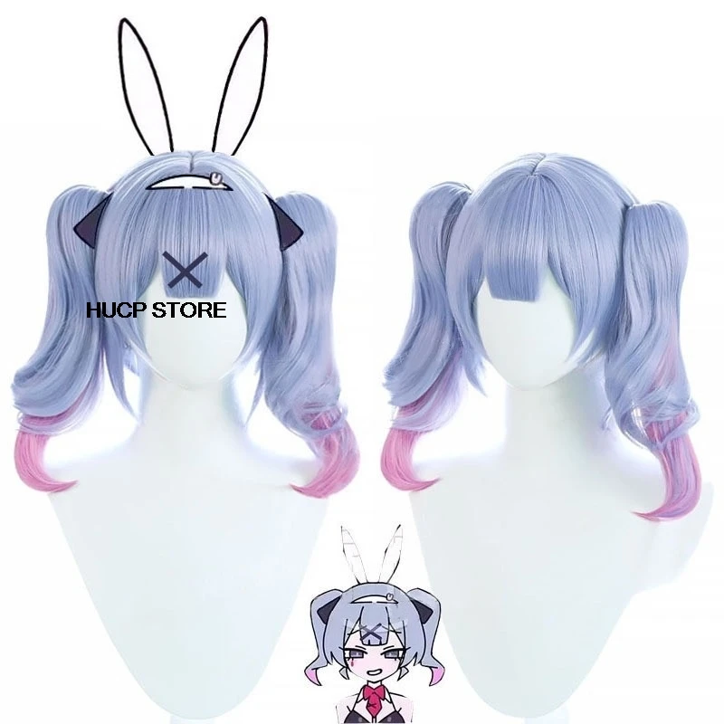 Парик для косплея Мику с кроличьими отверстиями термостойкий синтетический