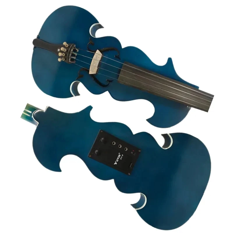 

SONG Brand master electric violin 4/4,solid wood Free case bow cable blue