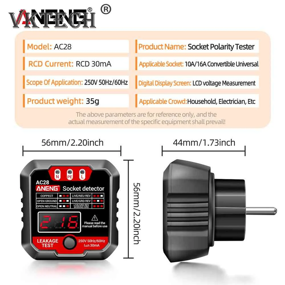 Универсальный Тестер Аккумуляторов AC28 измеритель напряжения с ЖК дисплеем