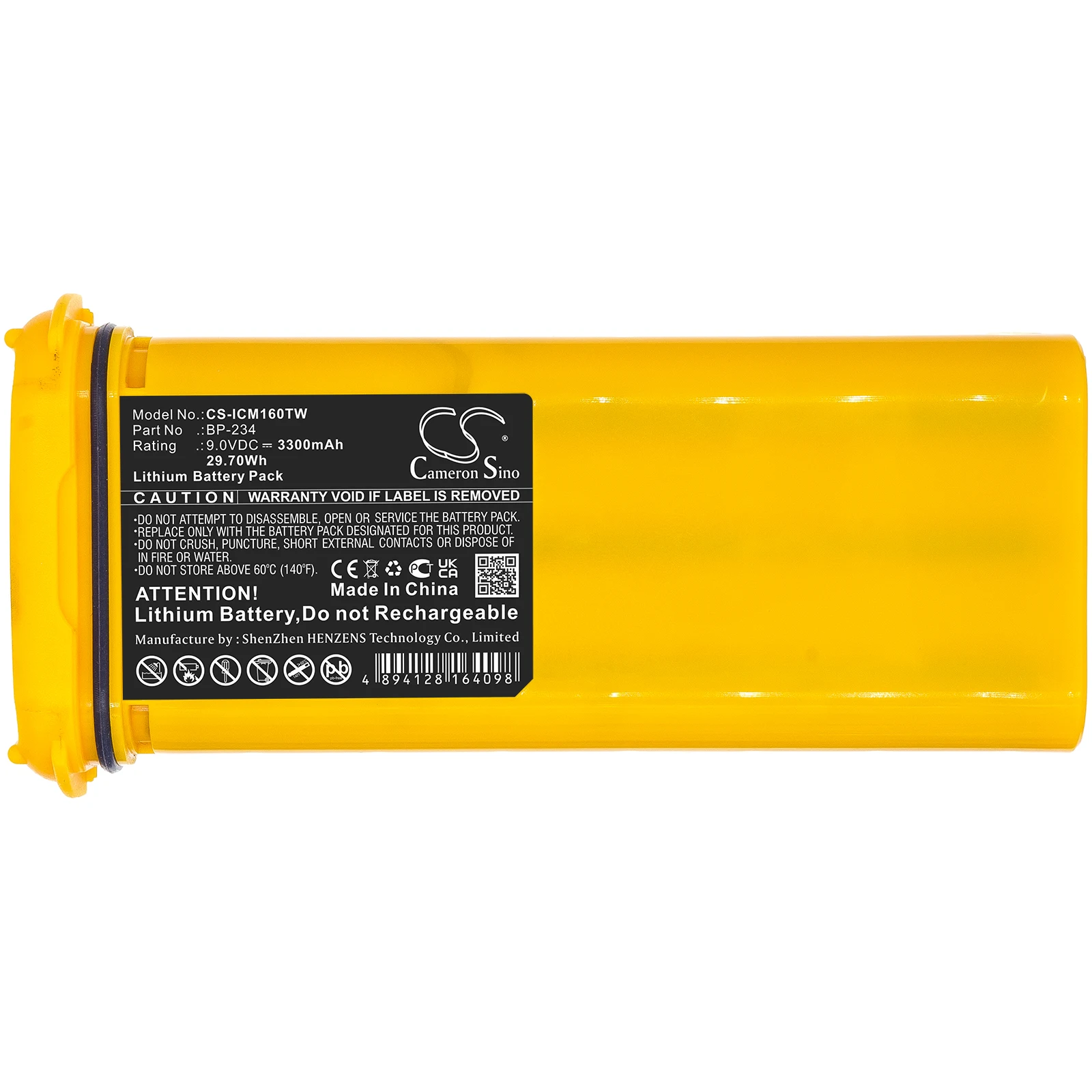 Литиевая батарея для двусторонней радиосвязи Icom 9 0 В 3300 мАч IC-GM1600K IC-GM1600E BP-234