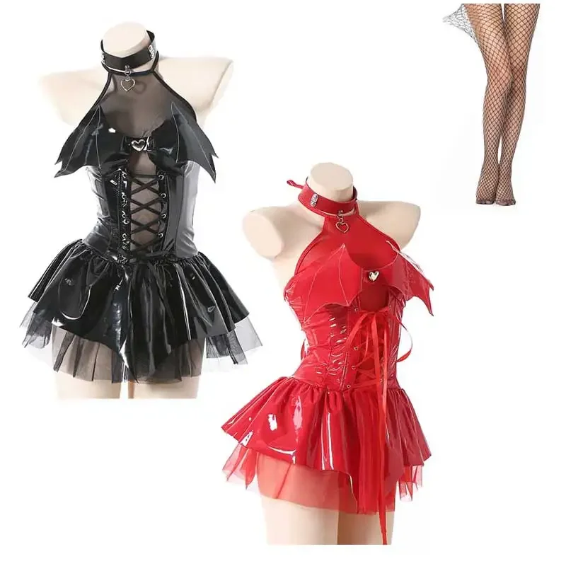 

Kitagawa Marin Cosplay My Dress Up Darling Black Red Devil Bikini Set Women Maid Costume Little Devil Original Dress