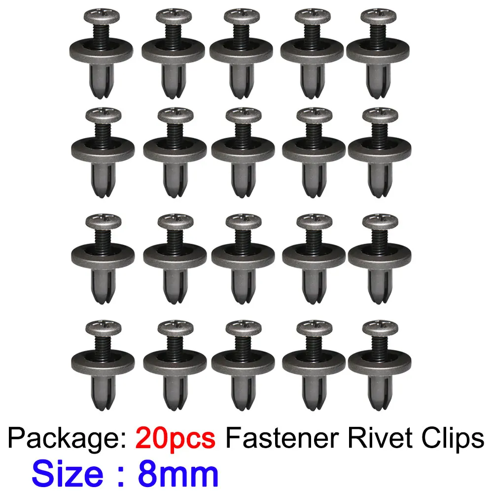 10/20/30/40/50 шт. универсальный автомобильный бампер крыло 8 мм отверстие пластиковые заклепки крепежные винты автомобильные крепежные зажимы для Nissan для Toyota