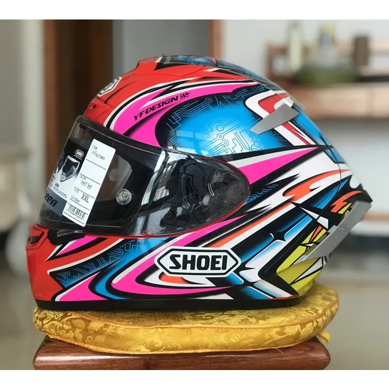 SHOEI X14 Helmet X-Fourteen R1 60th Anniversary Edition Pink Helmet Full Face Racing Motorcycle Helmet Casco De Motocicle ECE enlarge