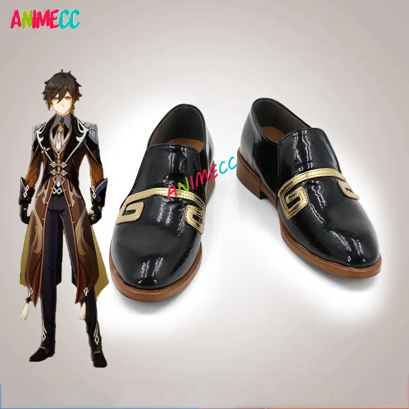 Аниме игра Genshin Impact Zhongli Косплей Хэллоуин обувь костюм аксессуары Чжун ли для