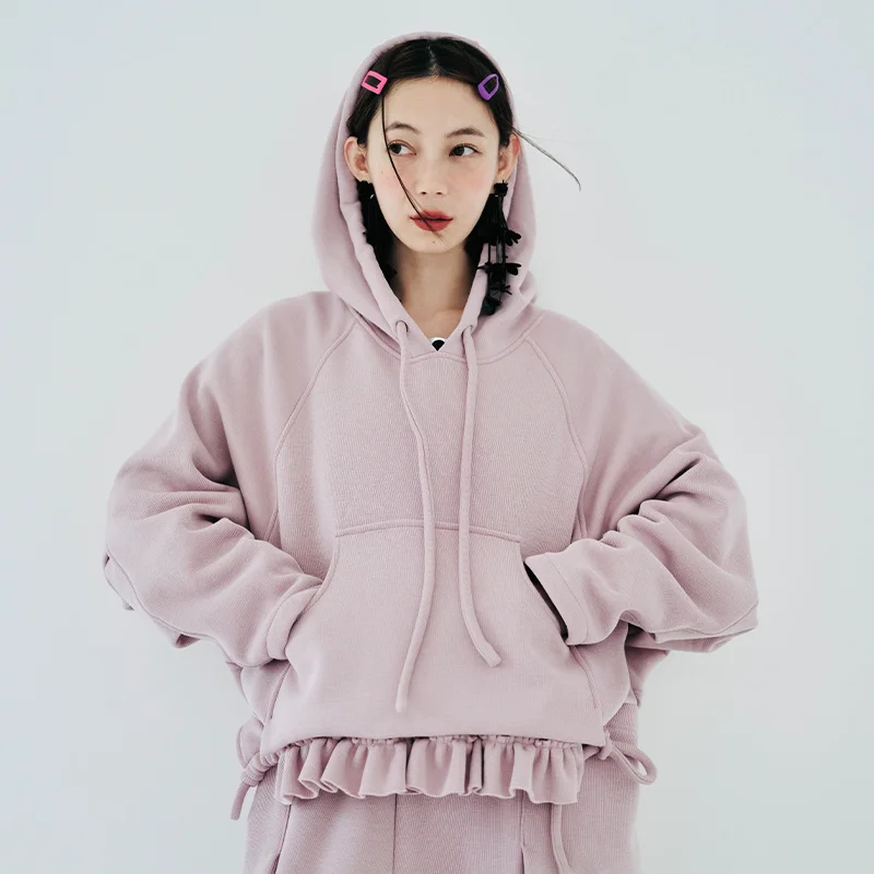 

Толстовка Женская бархатная с длинным рукавом и карманами