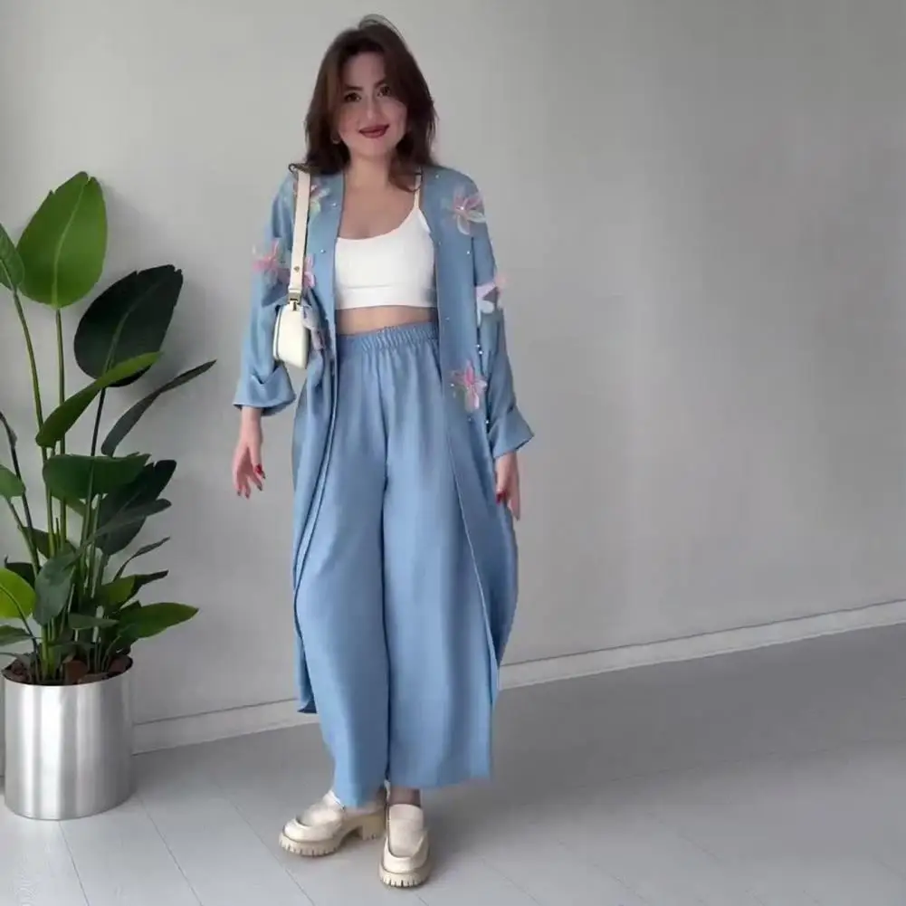 Женский весенний наряд элегантный комплект с 3d цветочным декором женский пиджак