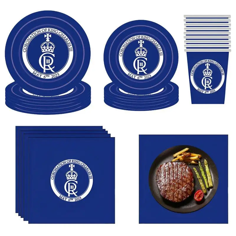 

Union Jack Tableware Kit Decoration Set British Flag Britain Paper Plates Napkins Cups For Festival Party Supplies Dropshipping