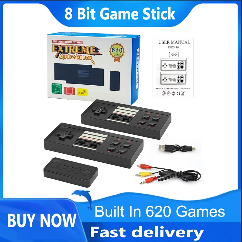 Мини ТВ Ретро портативная игровая консоль AV выход 8 бит игровой джойстик