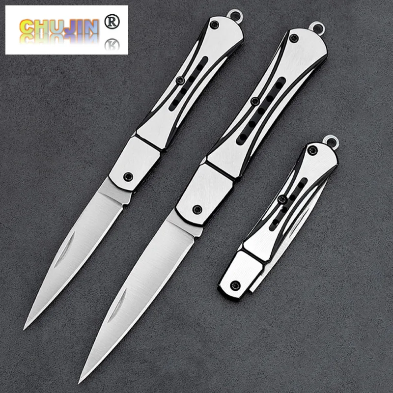 

Outdoor rescue folding EDC tool Black steel outdoor folding knife portable pocket knife quickly opens sharp