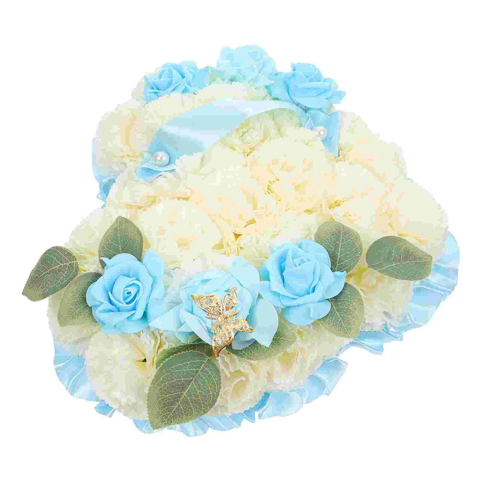 

Wreath Artificial Graves Bouquet Flowers Cemetery Garland Heart Funeral Headstone Shaped Spring Summer Faux Mourning Graveyard