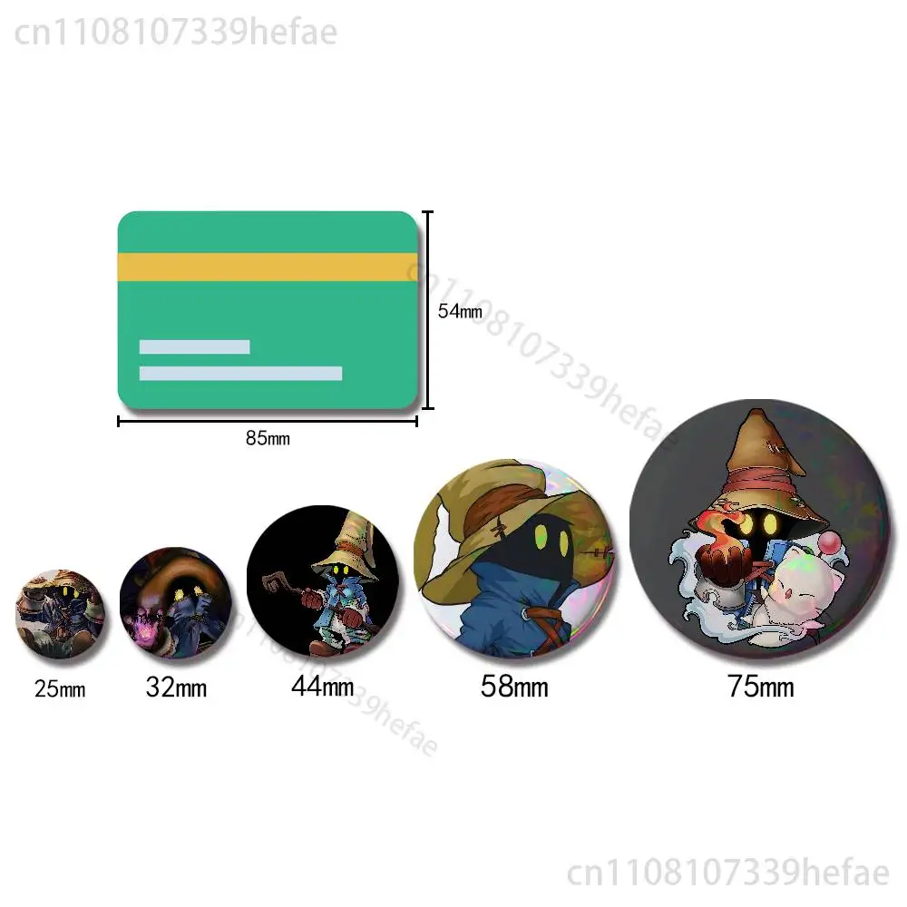 Фото Нагрудный значок-брошь M-Moogle Final Fantasy V-Vivi Insignia для декора, 44 мм, 32 мм, 58 мм, круглый, из жести, подарок №2