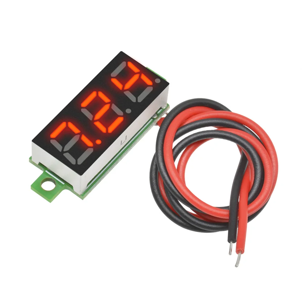 

DC 0V-100V 0.28 inch LED Digital Voltmeter Voltage Meter Volt Detector Monitor Tester Panel Car 12V 24V Red Green Blue Yellow