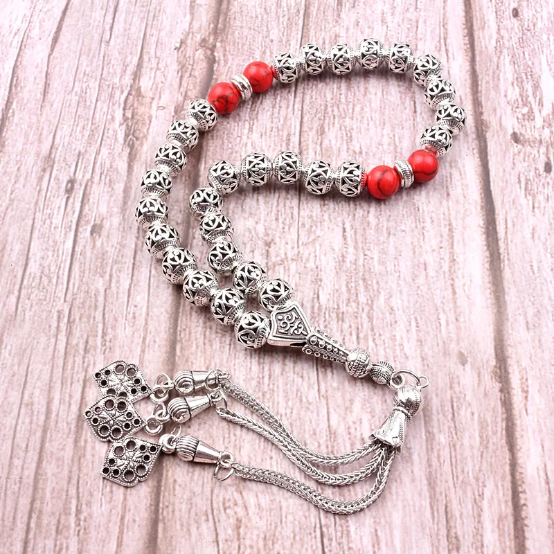 Бусины из сплава 8 мм 33 молитвенные бусины исламский Розарий для женщин и мужчин