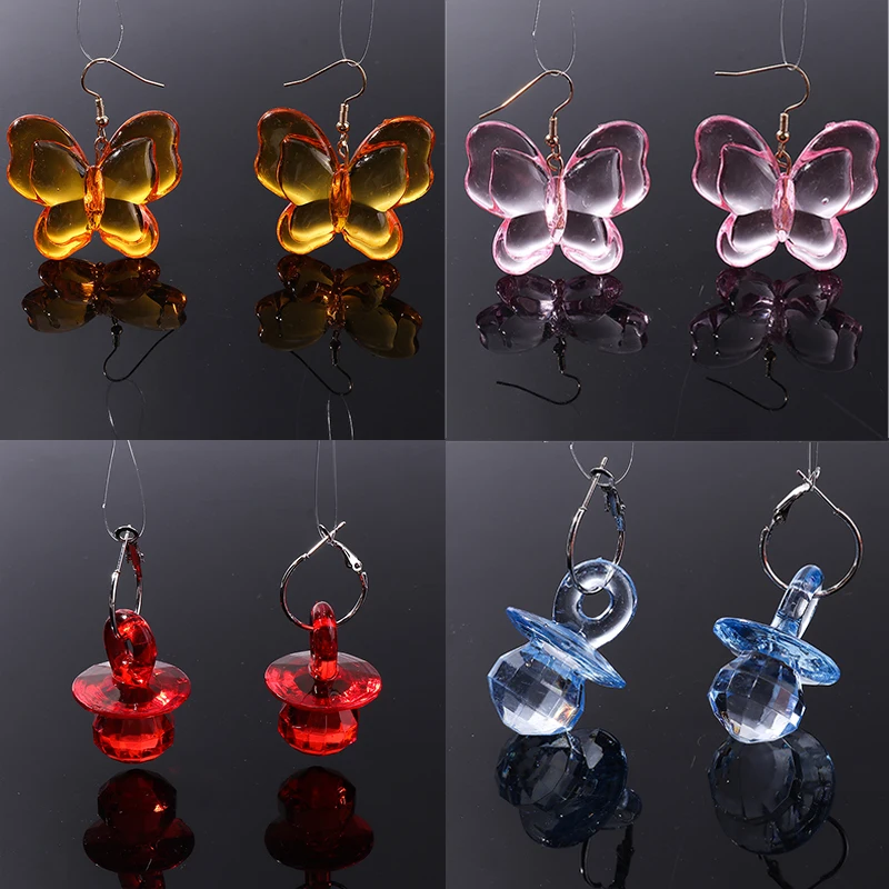 

Hot Selling 3D Lovely Baby Nipple Drop Earrings Cute Transparent Big Statement Dangle Earrings for Women Girls Party Ear Jewelry