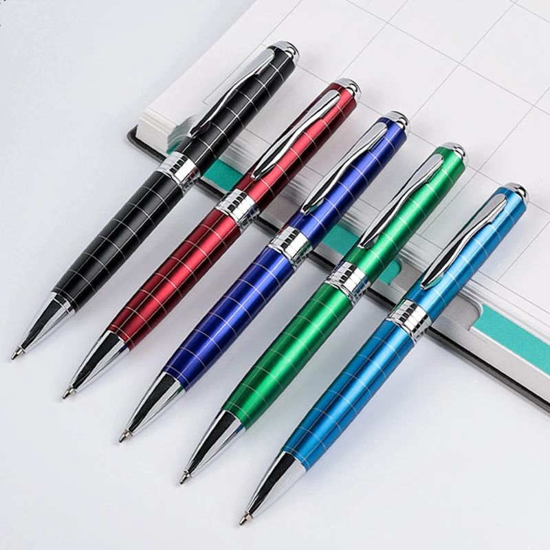

New 1.0mm Metal Rotary Ballpoint Pen Business Office Signature Pen Student Learning Examination Writing Pen
