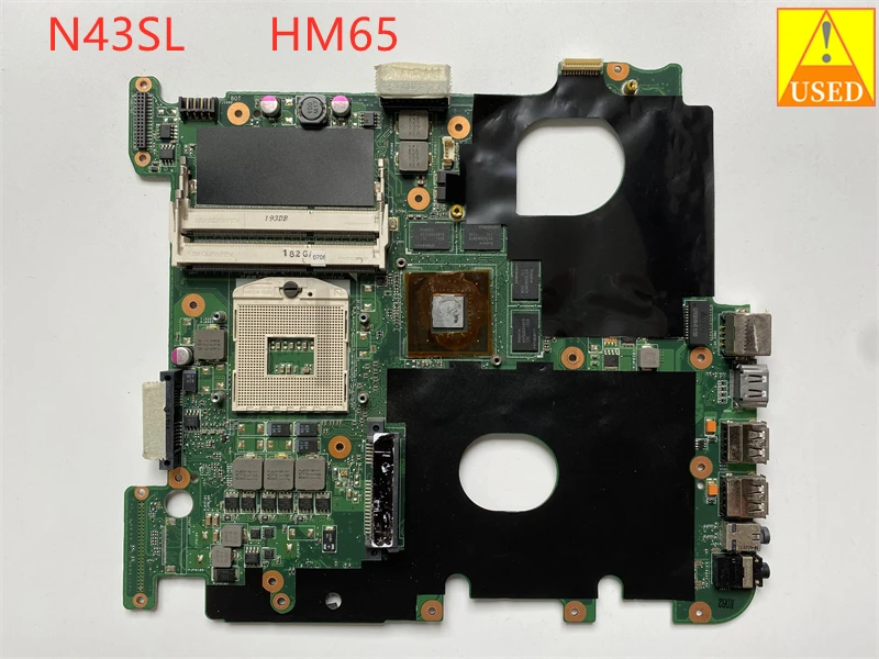 Б/у материнская плата N43SL для ноутбука ASUS N43SL, полностью протестированная, работает идеально