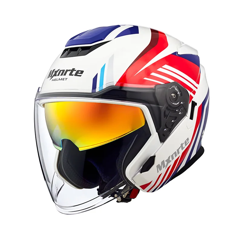 ECE одобренный Mxnrte Gatling красный синий шлем для мужчин и женщин полушлем с двойными