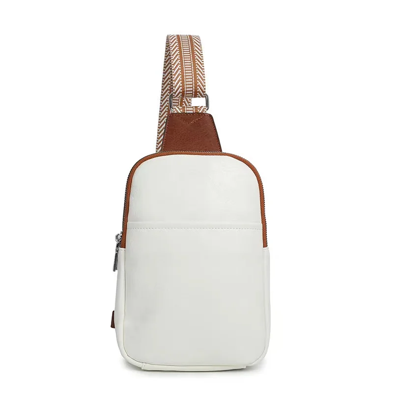 2023 New Small Shoulder Bag Large Capacity Durable PU Leather Waist Bag Simple Fashion Zipper Phone Purse Designer