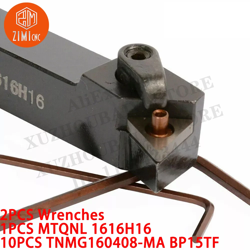 1PCS MTQNL1616H16 16 мм держатель токарного инструмента + 10PCS TNMG160408-MA BP15TF Токарные пластины