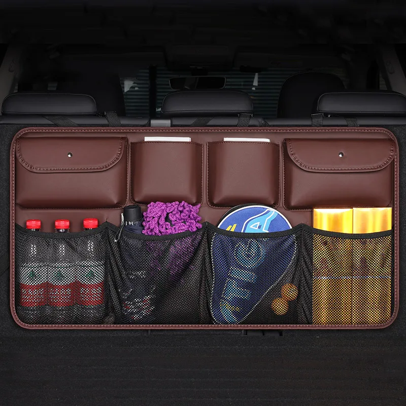 

8 Pockets Multifunction Car Rear Seat Back Dirt waterproof Storage Bag Car Trunk Multi Pocket Drink food umbrellaTravel Organize