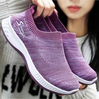 women breathable leisure mesh running flats slip on sneakers female spring autumn new fashion sports shoes zapatillas de mujer