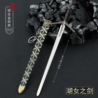 22cm aerondight sword the witcher 3 wild hunt 16 full metal replica miniature game peripheral weapon model doll equipment toys