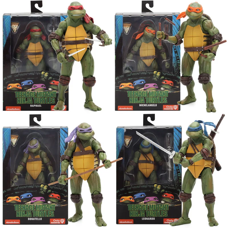 Toys Neca Tmnt 1990 Movie Version Figurine Anime Figuras Pvc Collection Model Gift