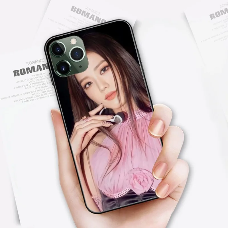 Корейский чехол BP JISOO для смартфона iPhone 14 13 12 11 XS X 8 7 6 Plus Mini Pro Max SE 2022 черный мягкий