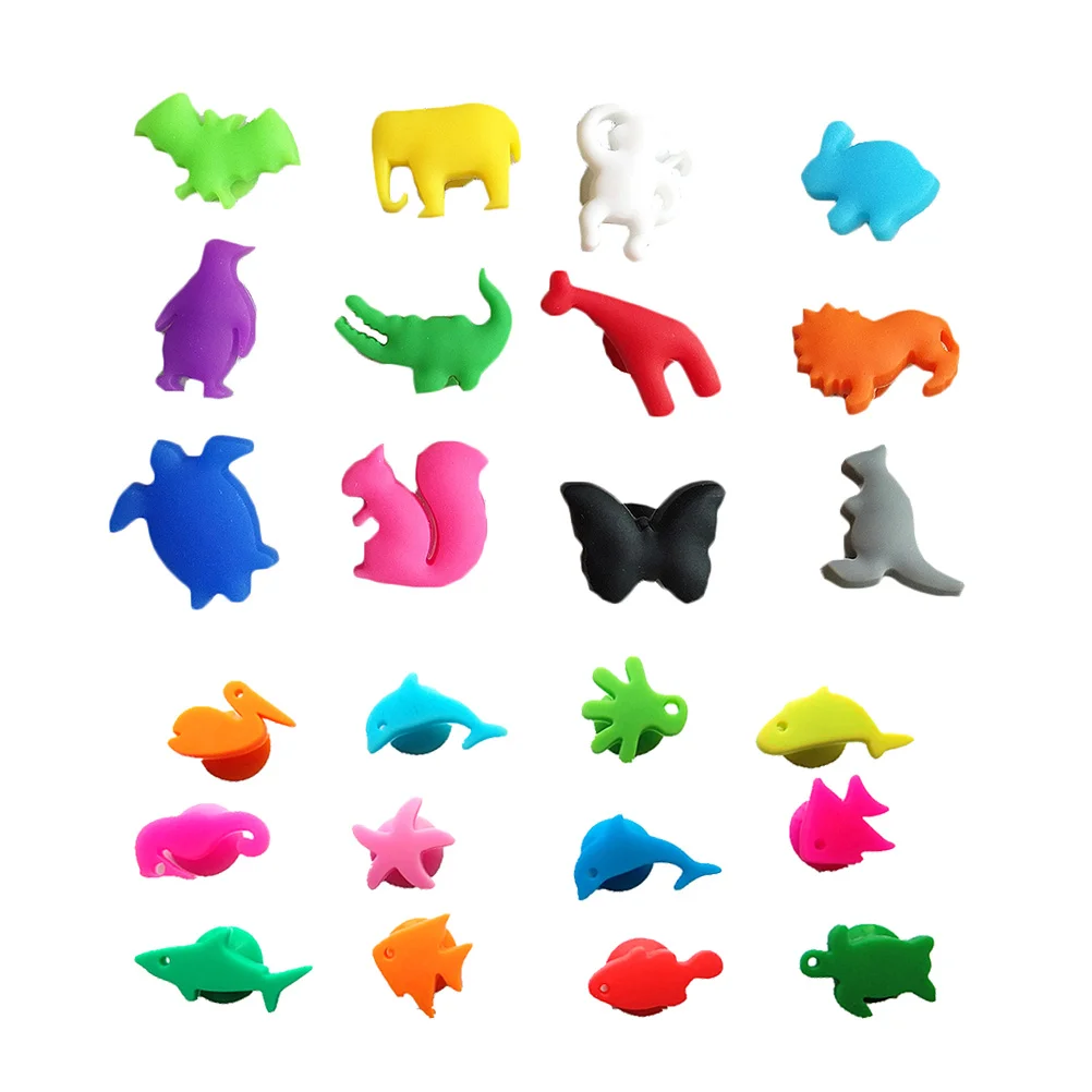 

Silicone Glass Markers Drinks Glass Cup Identifier Drinking Flute Identification Charms for Tasting Party Christmas 24pcs
