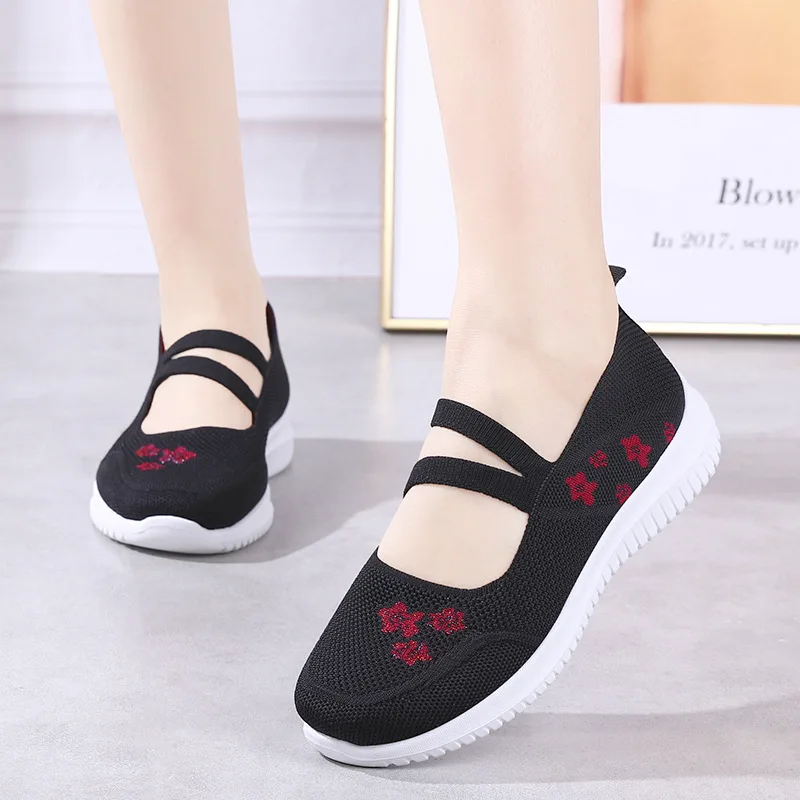 

Feerldi Wedges Loafers Mom Cozy Mary Janes Shoes Summer Breathable Ballet Flats Ladies Shoes 2023 New Arrival Sport Flats