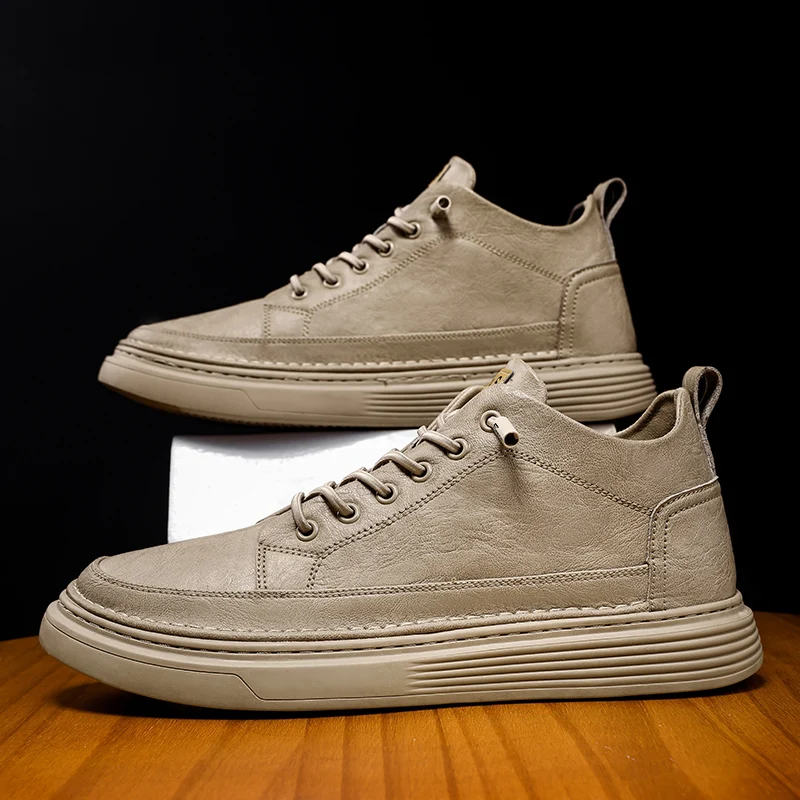 Лидер продаж Мужская молодежная повседневная обувь высокие ботинки для мужчин