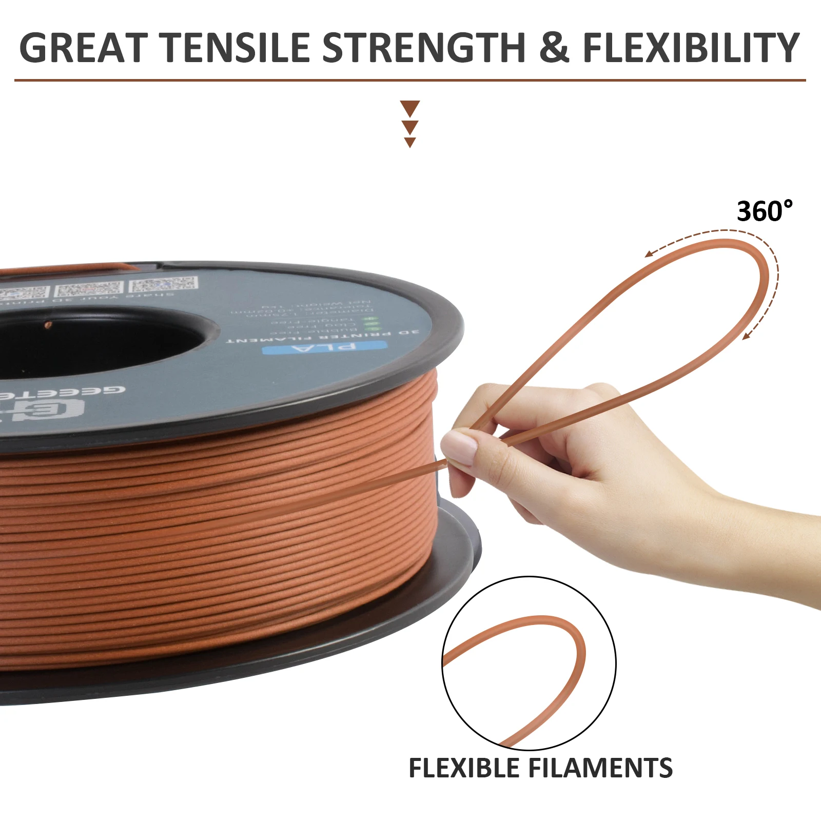 Geeetech Wood PLA 1 кг 75 мм нить 3d проволока для печати вакуумная упаковка местные склады