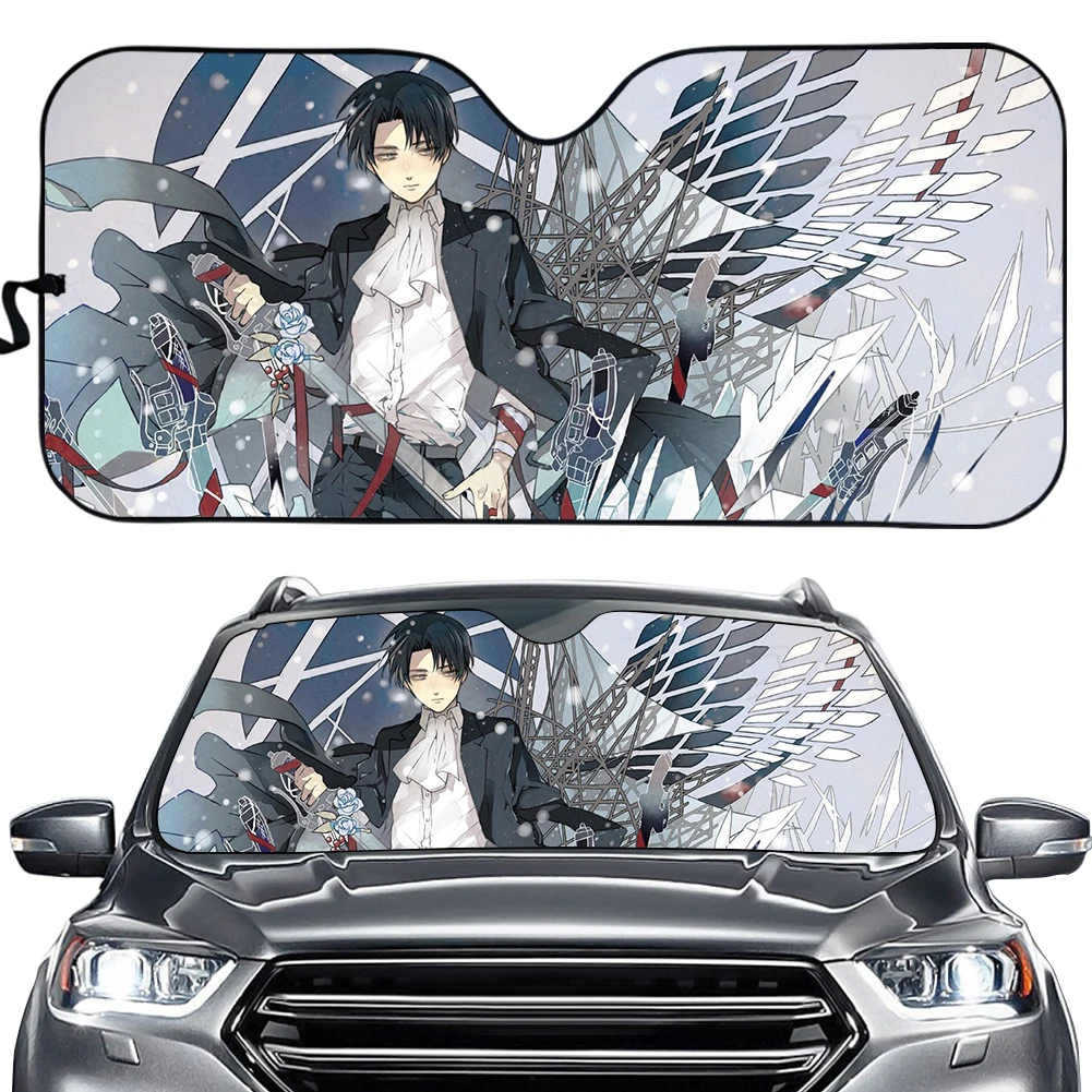 

Солнцезащитный козырек для лобового стекла «атака на Титанов», аксессуары для багажника автомобиля, солнцезащитный козырек, защитный козырек для переднего стекла для женщин и мужчин