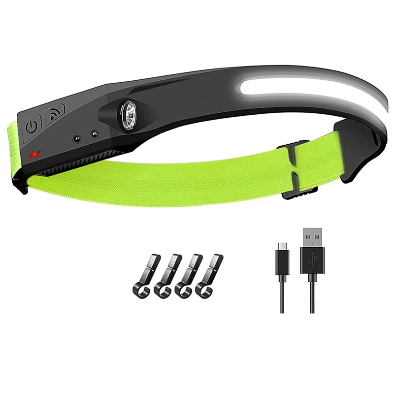 

Rechargeable Head Light Lamps,5 Light Modes,Lightweight Waterproof LED Headlight With Clips For Head Light Lamp