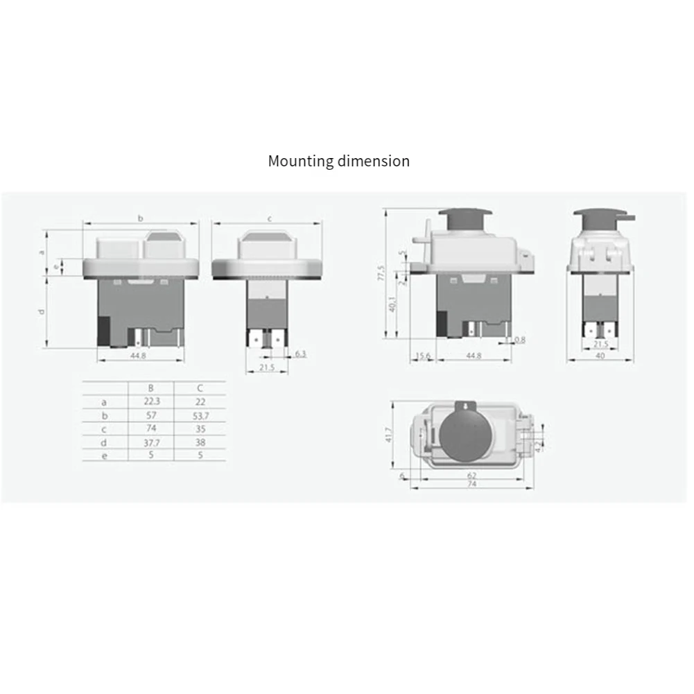 Кнопочный переключатель 18А садового инструмента уровень защиты IP55 пластиковый и