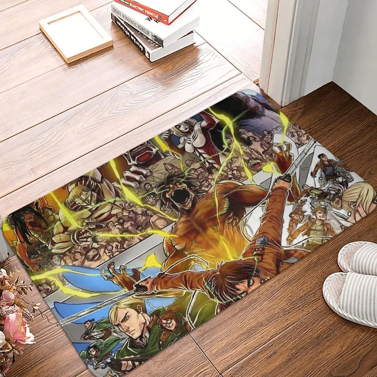 AOT Bathroom Non-Slip Carpet Attack On Titan Living Room Mat Welcome Doormat Floor Decor Rug