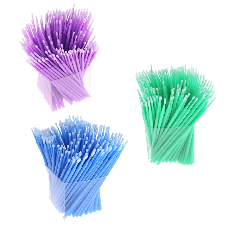 

200Pcs Applicators Eyelash Swab Micro- Brush Disposable Micro-Brush Extensions Makeup Tool-