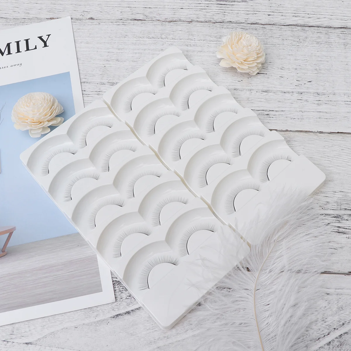 

5PCS Synthetic Fiber Fake Eyelashes False Eyelashes Lashes for Eyelash Extension