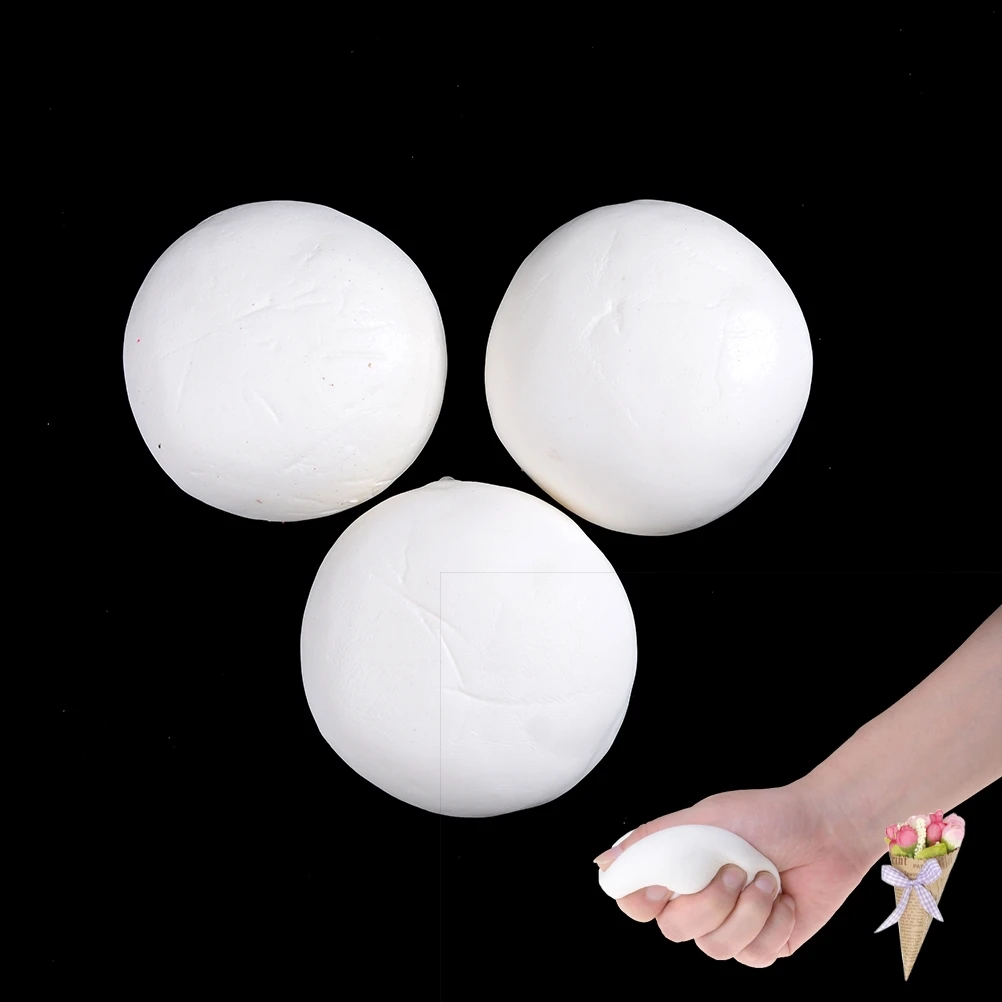 

9CM Novelty White Dough Bun Bread Artificial Soft Slow Rising Squishy Stress Release Toy