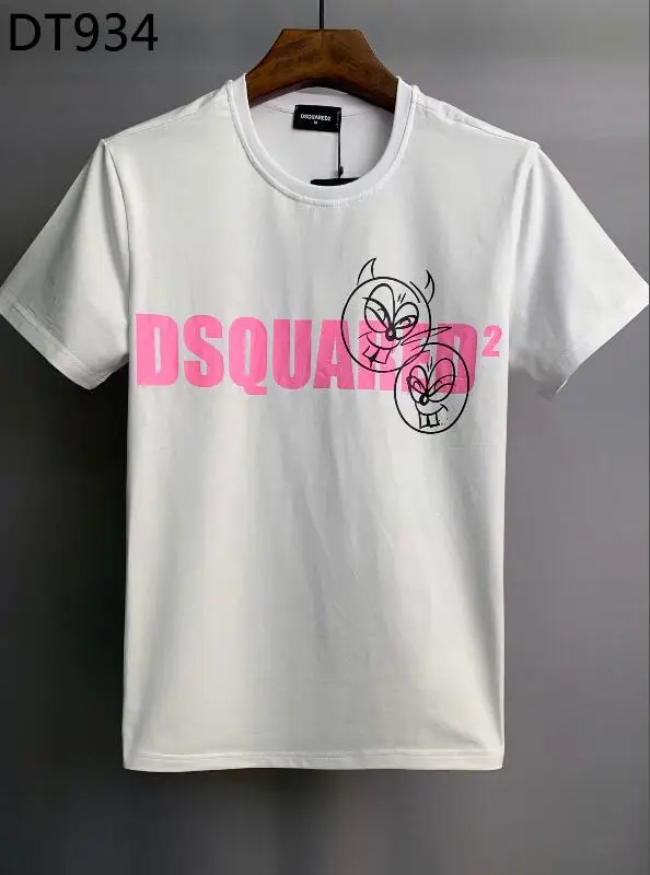 

2023 New Dsquared2 Women/Men's Letter Print Cartoon Graffiti Stylish Cotton Summer Top T Shirts Couple Outfit DT934#